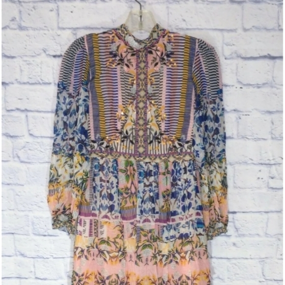 HTF Anthropologie Anastasia Maxi Dress Bhanuni by Jyoti Size 0 - Picture 6 of 10